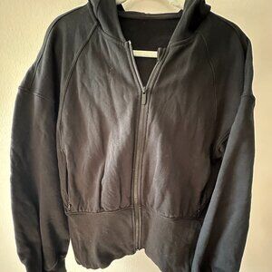 Women's Lululemon Black Zip Hoodie - Slightly Cropped - Size 10 - GUC